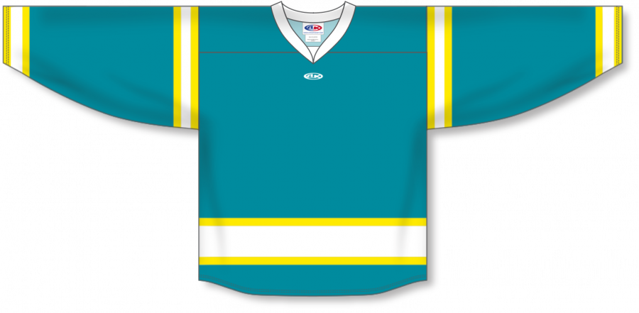 Athletic Knit (AK) Custom ZH111-CGS3017 California Golden Seals Teal  Sublimated Hockey Jersey