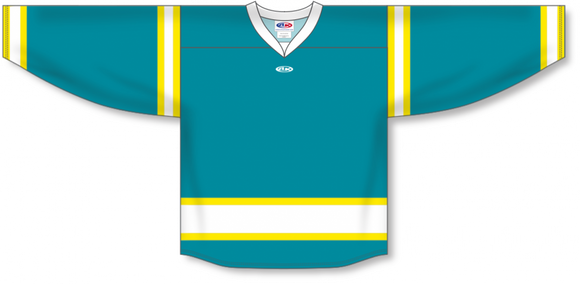 Athletic Knit (AK) Custom ZH111-CGS3017 California Golden Seals Teal Sublimated Hockey Jersey