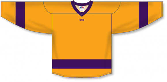 Athletic Knit (AK) Custom ZH112-LAS753B Los Angeles Kings Gold Sublimated Hockey Jersey