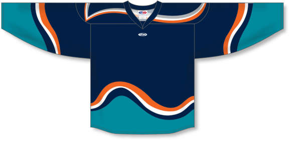 Athletic Knit (AK) Custom ZH112-NYI3047 New York Islanders Navy Sublimated Hockey Jersey