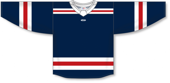 Athletic Knit (AK) Custom ZH181-NYR3050 2018 New York Rangers Winter Classic Navy Sublimated Hockey Jersey