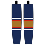 Modelline 2000-2011 Edmonton Oilers Home Navy Sublimated Mesh Ice Hockey Socks