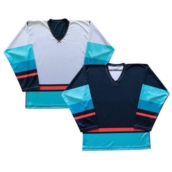 Sherwood SPR300 Seattle Kraken NHL Reversible Hockey Jersey - Lightweight Home Away