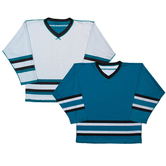 Sherwood SPR300 San Jose NHL Reversible Hockey Jersey: Durable, Breathable, Home & Away