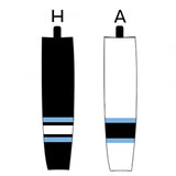 Modelline Utah Hockey Club Away White Sublimated Mesh Ice Hockey Socks - PSH Sports