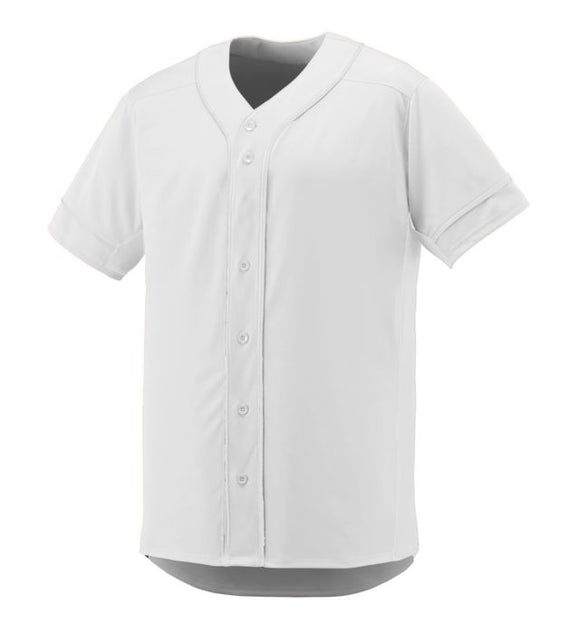 Augusta Slugger White Adult Full-Button Baseball Jersey