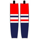 Modelline 1926 New York Americans Red Sublimated Mesh Ice Hockey Socks - PSH Sports