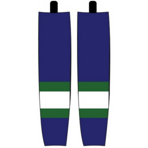 Modelline 1970s Vancouver Canucks Away Royal Blue Sublimated Mesh Ice Hockey Socks