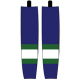 Modelline 1970s Vancouver Canucks Away Royal Blue Sublimated Mesh Ice Hockey Socks