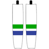 Modelline 1971-72 Vancouver Canucks Home White Sublimated Mesh Ice Hockey Socks
