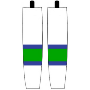Modelline 1976-77 Vancouver Canucks Home White Sublimated Mesh Ice Hockey Socks