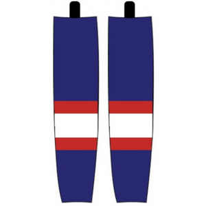 Modelline 1980s Winnipeg Jets Away Royal Blue Sublimated Mesh Ice Hockey Socks