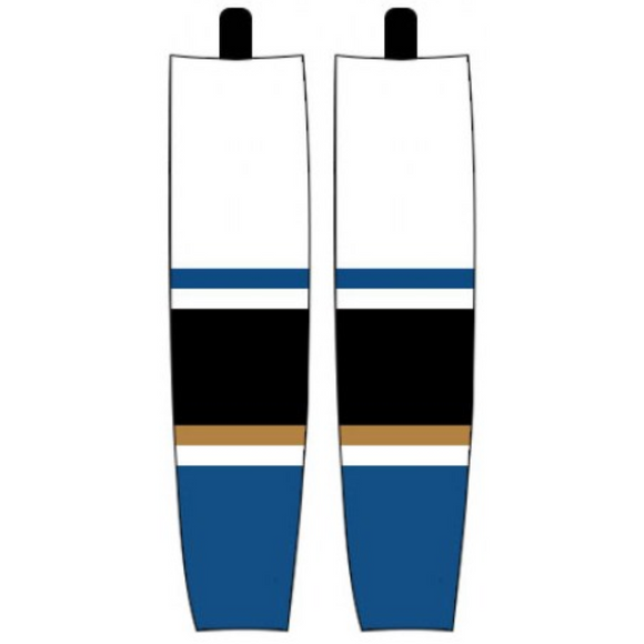 Modelline 1990s Washington Capitals Away White Sublimated Mesh Ice Hockey Socks