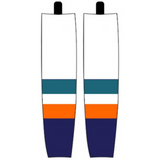 Modelline 1996-97 New York Islanders Home White Sublimated Mesh Ice Hockey Socks
