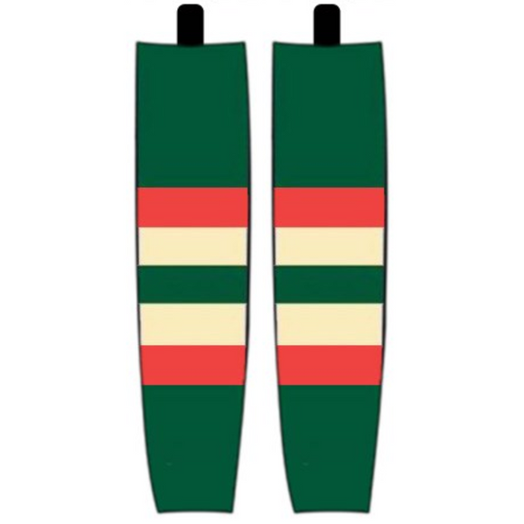 Modelline 2000-2009 Minnesota Wild Home Dark Green Sublimated Mesh Ice Hockey Socks