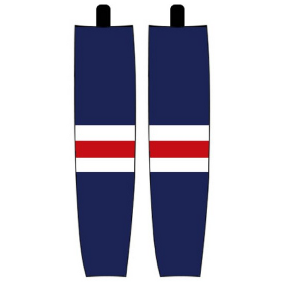 Modelline 2018 New York Rangers Winter Classic Navy Sublimated Mesh Ice Hockey Socks