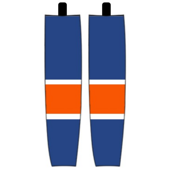 Modelline 2023 Edmonton Oilers Heritage Classic Royal Blue Sublimated Mesh Ice Hockey Socks