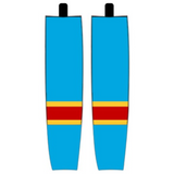 Modelline 2023 Florida Panthers Reverse Retro Powder Blue Sublimated Mesh Ice Hockey Socks - PSH Sports