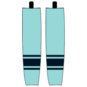 Modelline 2023 Seattle Kraken Reverse Retro Ice Blue Sublimated Mesh Ice Hockey Socks