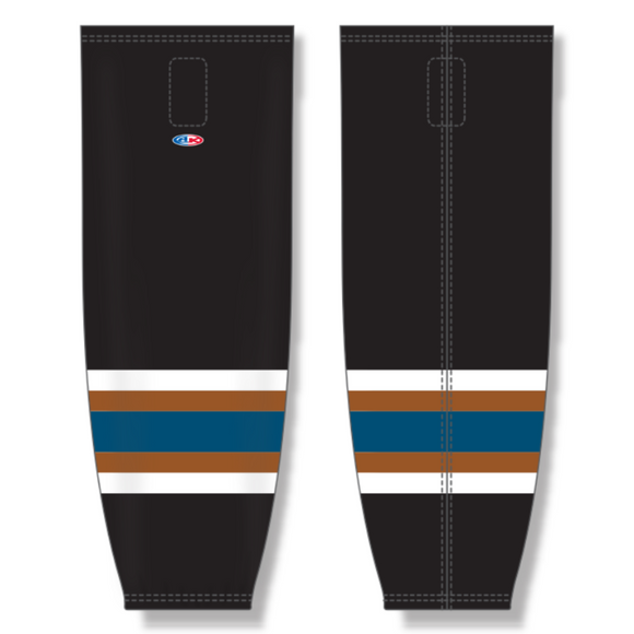 Athletic Knit (AK) 2023 Washington Capitals Reverse Retro Black Sublimated Mesh Ice Hockey Socks - CLOSEOUT