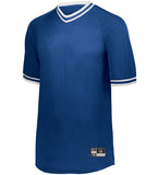 Holloway Royal Blue/White Adult Retro V-Neck Baseball Jersey