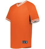 Holloway Orange/White Youth Retro V-Neck Baseball Jersey