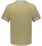 Holloway Vegas Gold/White/Black Adult Retro V-Neck Baseball Jersey