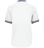 Holloway White/Navy/Scarlet Red Adult Retro V-Neck Baseball Jersey
