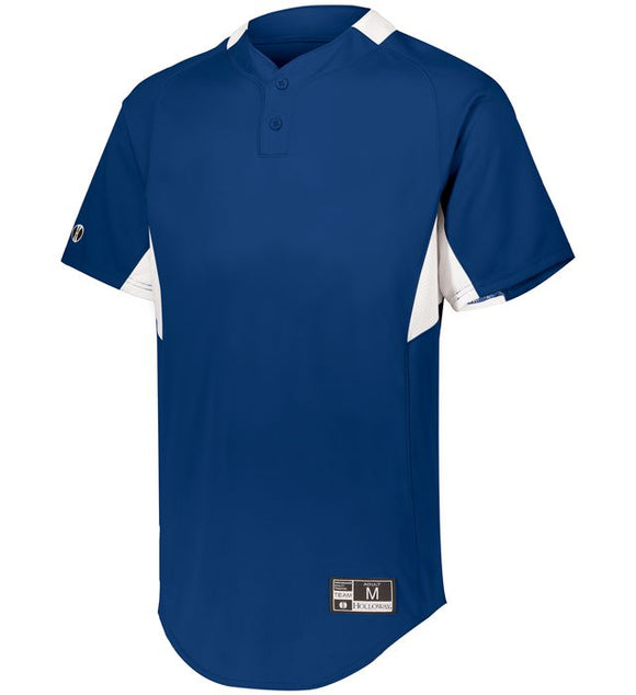 Holloway Game 7 Royal Blue/White Adult Two-Button Baseball Jersey