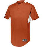 Holloway Game 7 Orange/White Adult Two-Button Baseball Jersey