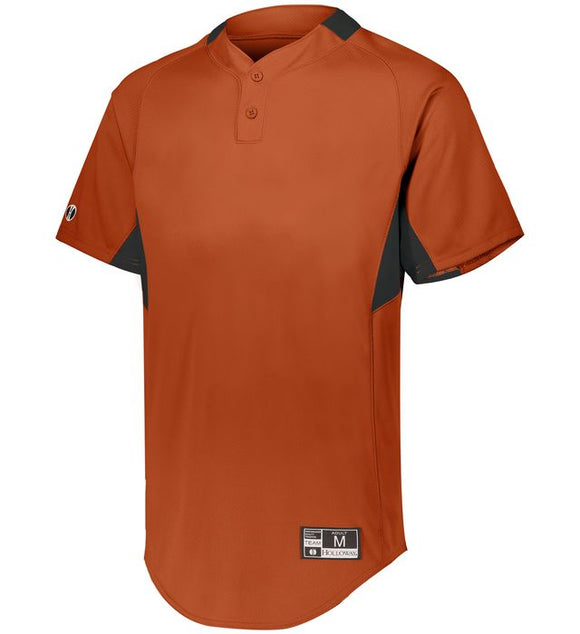 Holloway Game 7 Orange/Black Youth Two-Button Baseball Jersey