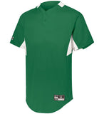 Holloway Game 7 Kelly Green/White Youth Two-Button Baseball Jersey