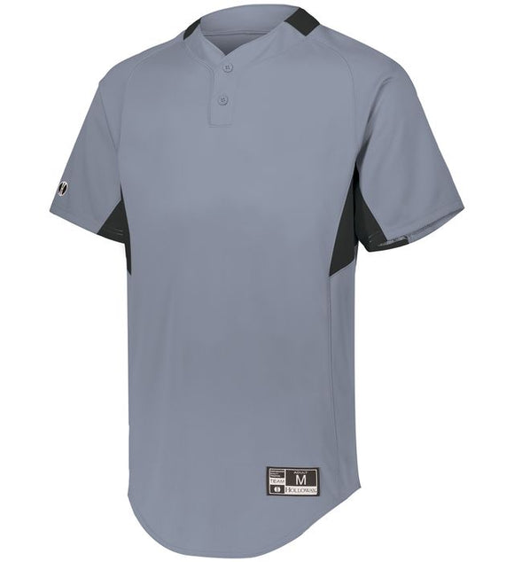 Holloway Game 7 Blue Grey/Black Youth Two-Button Baseball Jersey