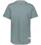 Russell Five Tool Baseball Grey Full-Button Front Youth Baseball Jersey