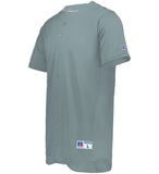 Russell Five Tool Baseball Grey Full-Button Front Youth Baseball Jersey