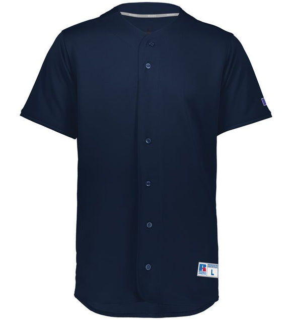 Russell Five Tool Navy Full-Button Front Youth Baseball Jersey