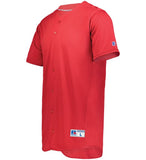 Russell Five Tool True Red Full-Button Front Adult Baseball Jersey