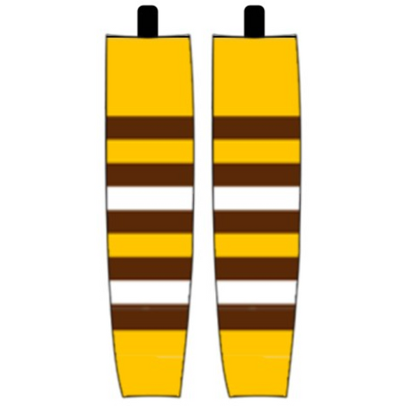 Modelline 1931-32 Boston Bruins Gold Sublimated Mesh Ice Hockey Socks