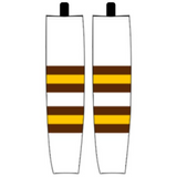 Modelline 1933 Boston Bruins White Sublimated Mesh Ice Hockey Socks - PSH Sports
