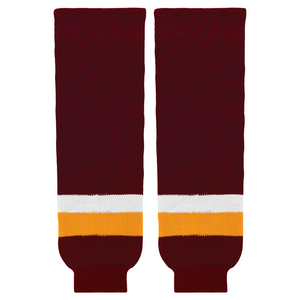 Modelline Maroon/Gold/White Ice Hockey Socks