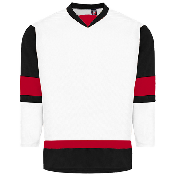 Kobe 5200 White/Black/Red Midweight League Hockey Jersey