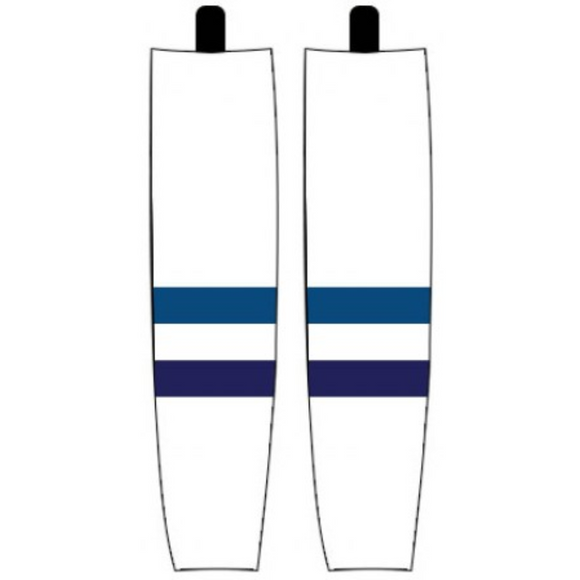 Modelline 1975-76 Pittsburgh Penguins Home White Sublimated Mesh Ice Hockey Socks