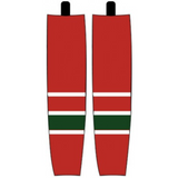 Modelline 1980s New Jersey Devils Away Red Sublimated Mesh Ice Hockey Socks