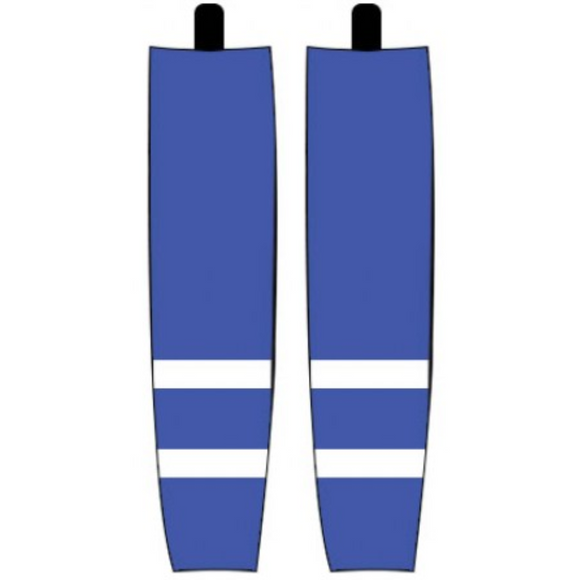 Modelline 1980s Quebec Nordiques Away Nordique Blue Sublimated Mesh Ice Hockey Socks