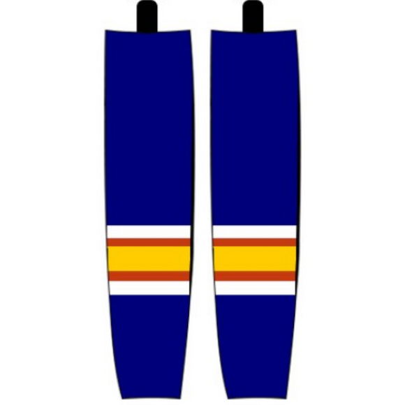 Modelline 1985-1994 St. Louis Blues Away Royal Blue Sublimated Mesh Ice Hockey Socks