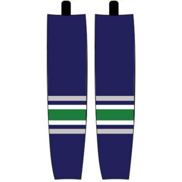 Modelline 1990-97 Hartford Whalers Away Navy Sublimated Mesh Ice Hockey Socks