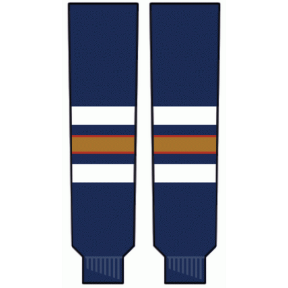 Modelline 1990s Edmonton Oilers Home Navy Knit Ice Hockey Socks