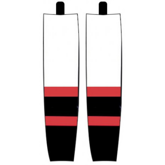 Modelline 1992-2000 Ottawa Senators Home White Sublimated Mesh Ice Hockey Socks