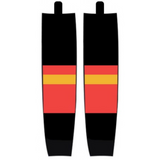 Modelline 1995-2009 Calgary Flames Home Black Sublimated Mesh Ice Hockey Socks