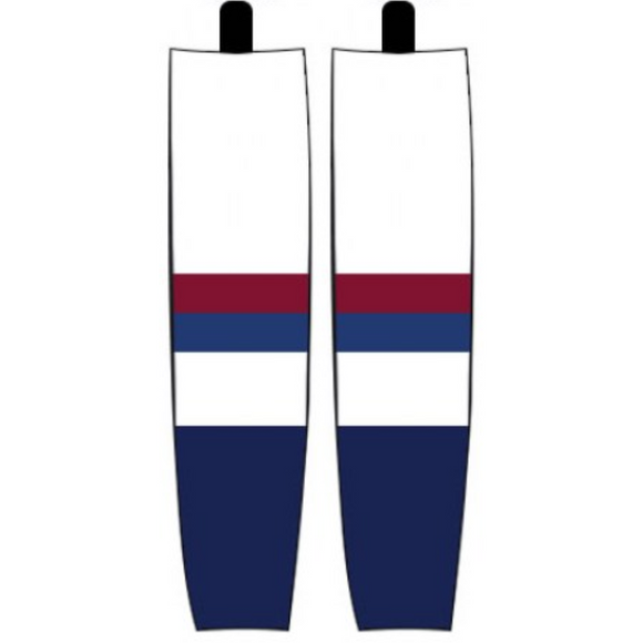 Modelline 1998-2007 Vancouver Canucks Away White Sublimated Mesh Ice Hockey Socks